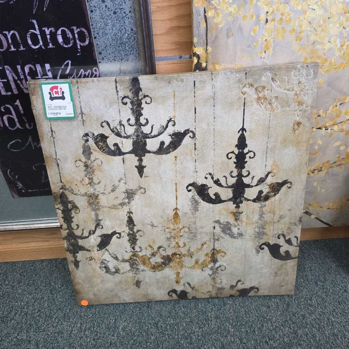 CHANDELIER CANVAS ART BT