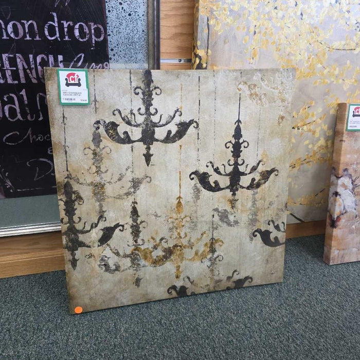 CHANDELIER CANVAS ART BT