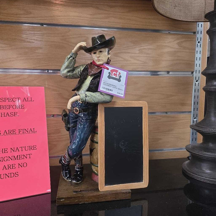 COWBOY WITH SIGN LS