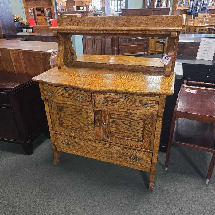 ANTIQUE BUFFET WITH MIRROR BTK