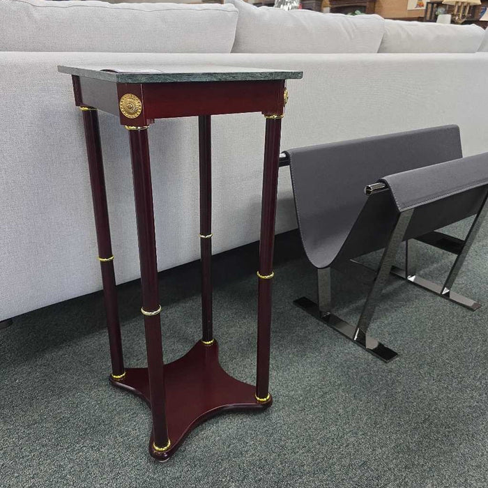 GREEN MARBLE ACCENT TABLE LS
