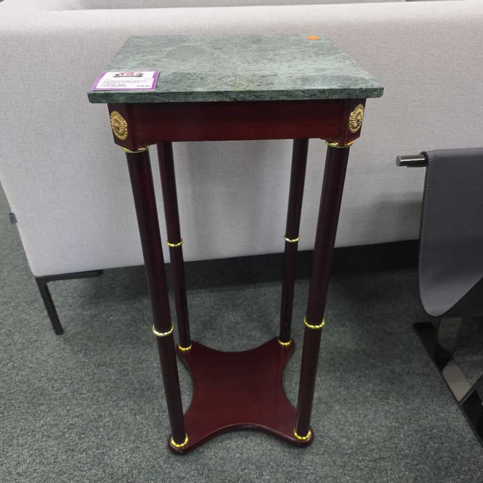 GREEN MARBLE ACCENT TABLE LS
