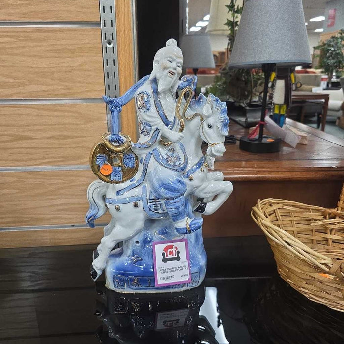 ASIAN HORSE SCULPTURE AT