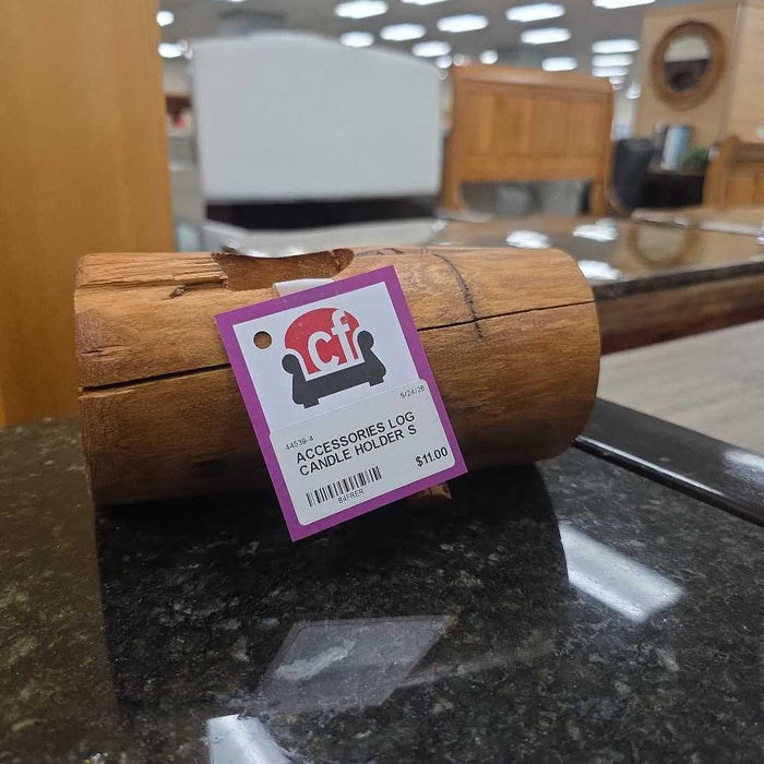 LOG CANDLE HOLDER S