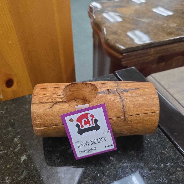 LOG CANDLE HOLDER S