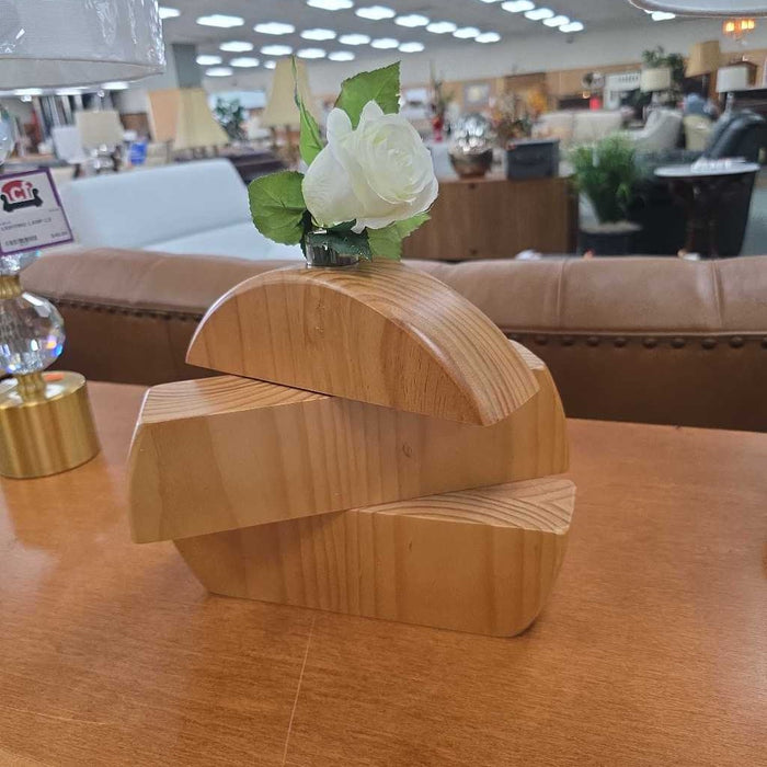 WOOD VASE LS