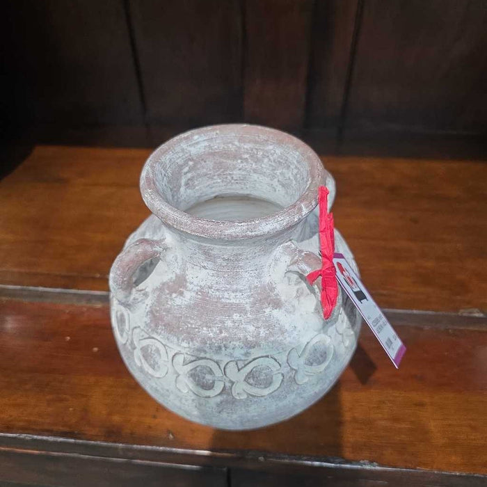 WHITE AND BROWN VASE BA