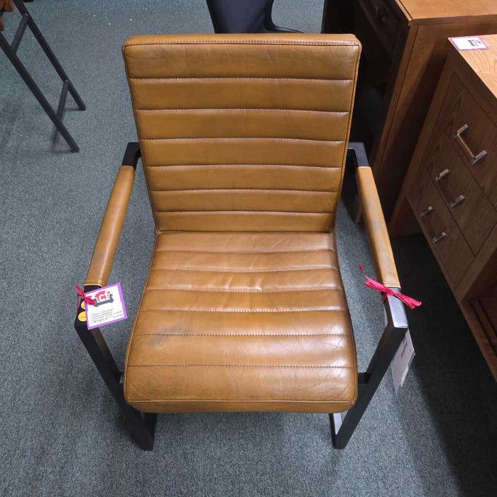 POTTERY BARN SABRINA LEATHER DESK CHAIR BAH