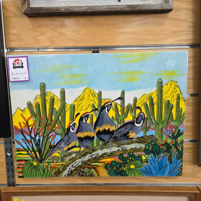 QUAIL TILE ART AT