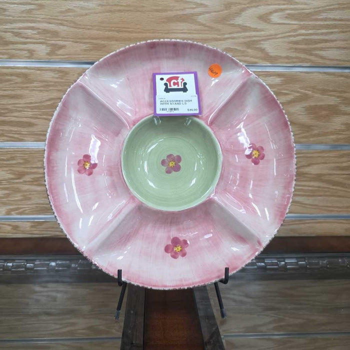 DISH WITH STAND LS