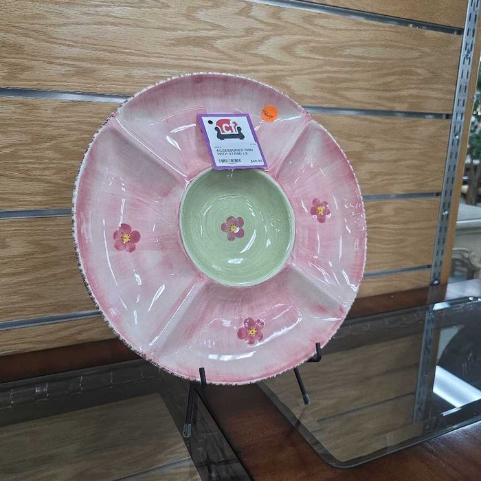 DISH WITH STAND LS