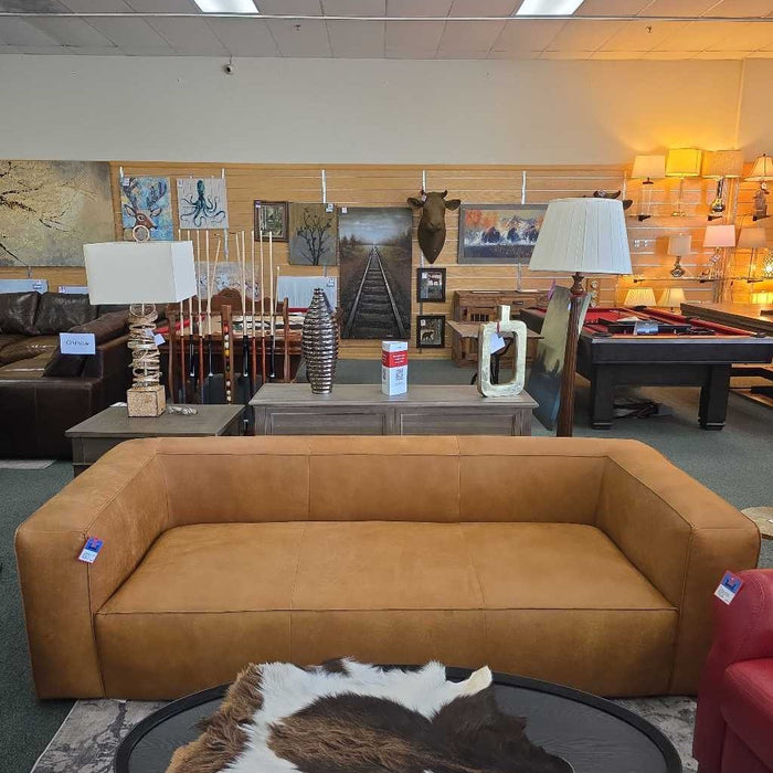 ARTICLE CIGAR SOFA RAWHIDE TAN