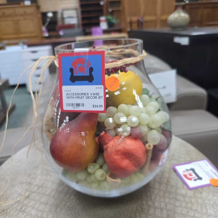 VASE WITH FRUIT DECOR BT