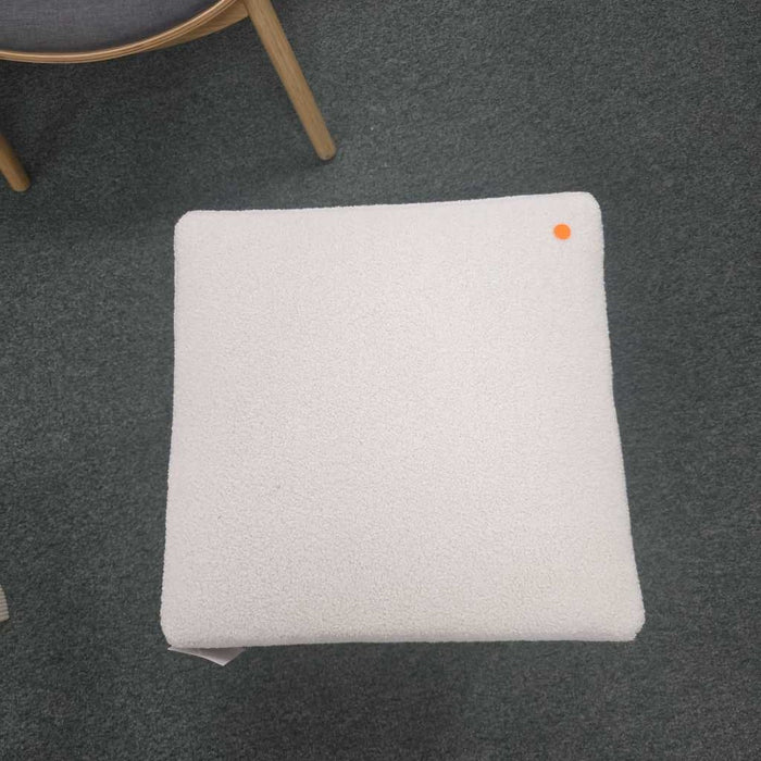 WHITE STOOL/OTTOMAN LS