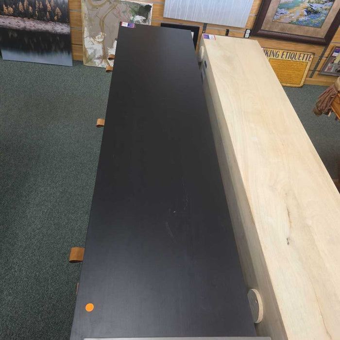3 DOOR 2 DRAWER BLACK CREDENZA ALK