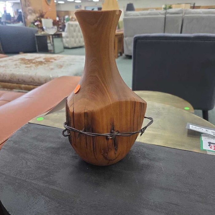 WOOD VASE LS