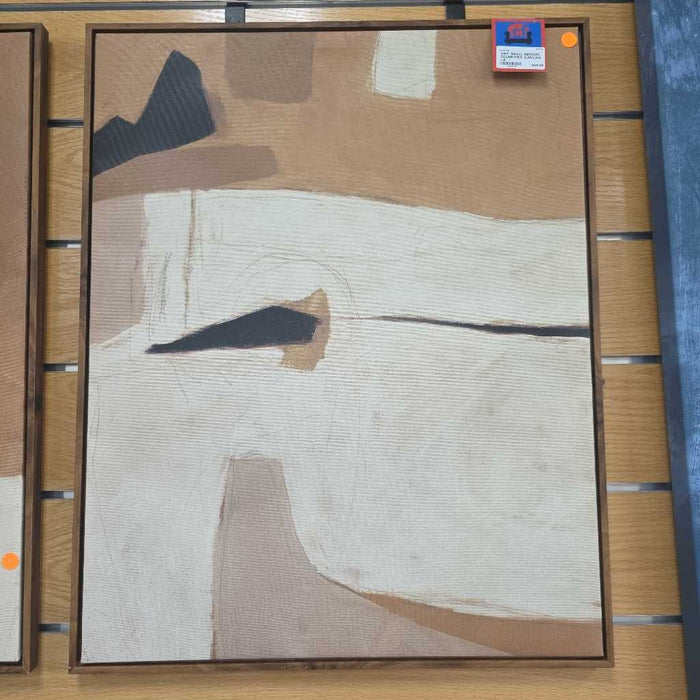 SMALL BROWN GEOMETRIC CANVAS LS