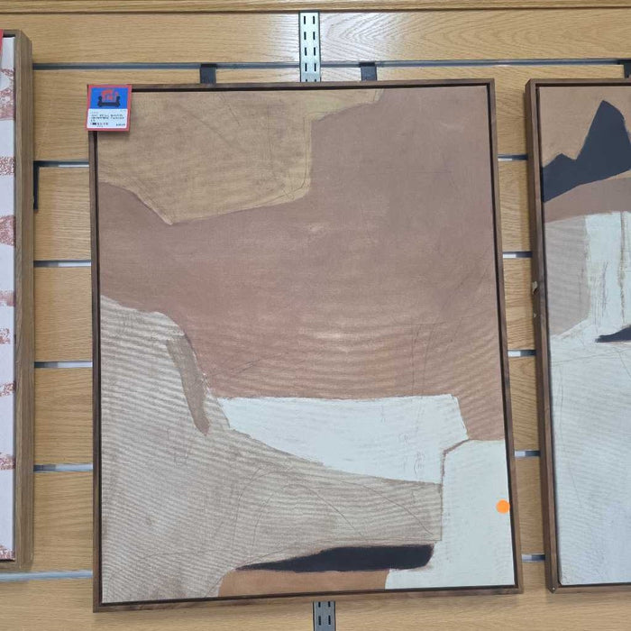SMALL BROWN GEOMETRIC CANVAS LS