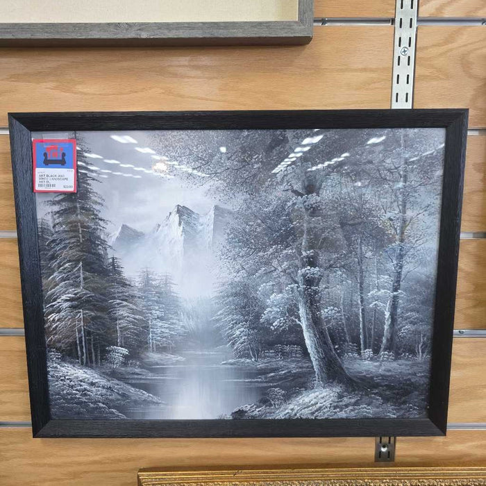 BLACK AND WHITE LANDSCAPE ART