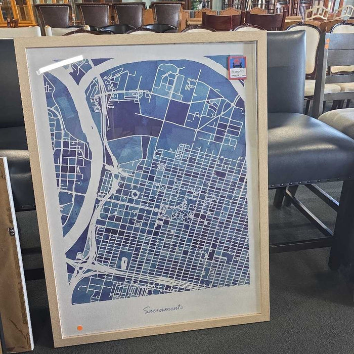 SACRAMENTO MAP ART BT