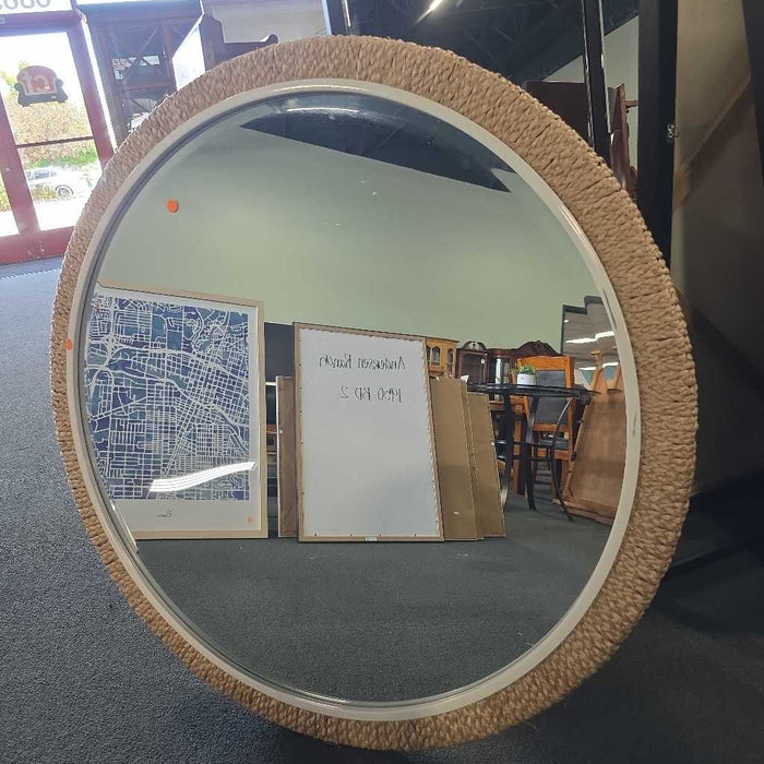 GRASSWEAVE ROUND MIRROR BAH