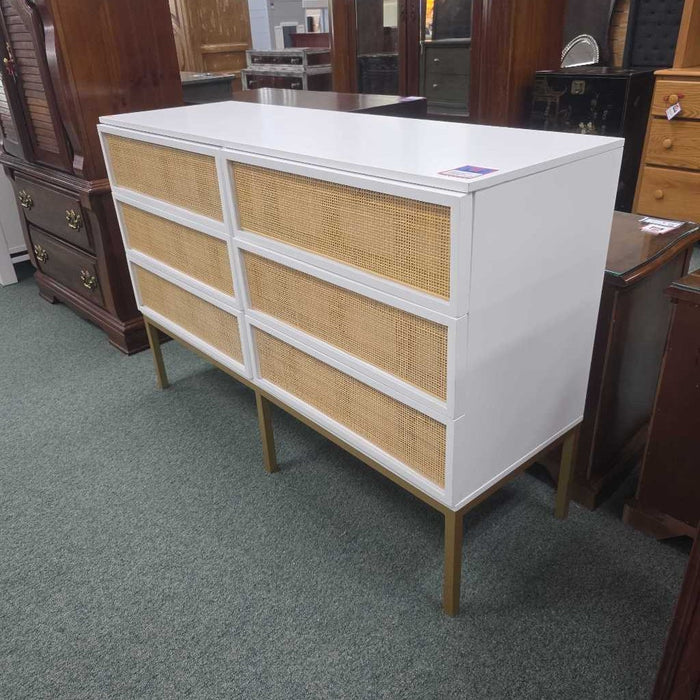 CANE FRONT WHITE DRESSER BTK