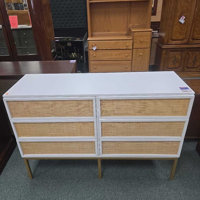 CANE FRONT WHITE DRESSER BTK
