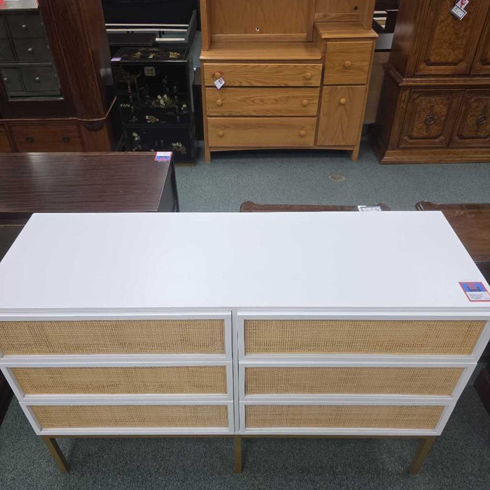 CANE FRONT WHITE DRESSER BTK