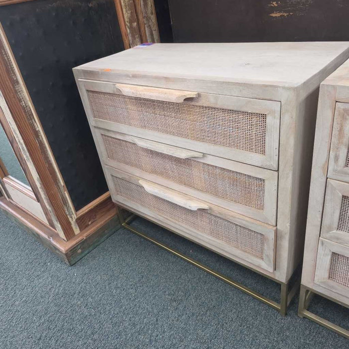 CANE FRONT 3 DRAWER CHEST BTK