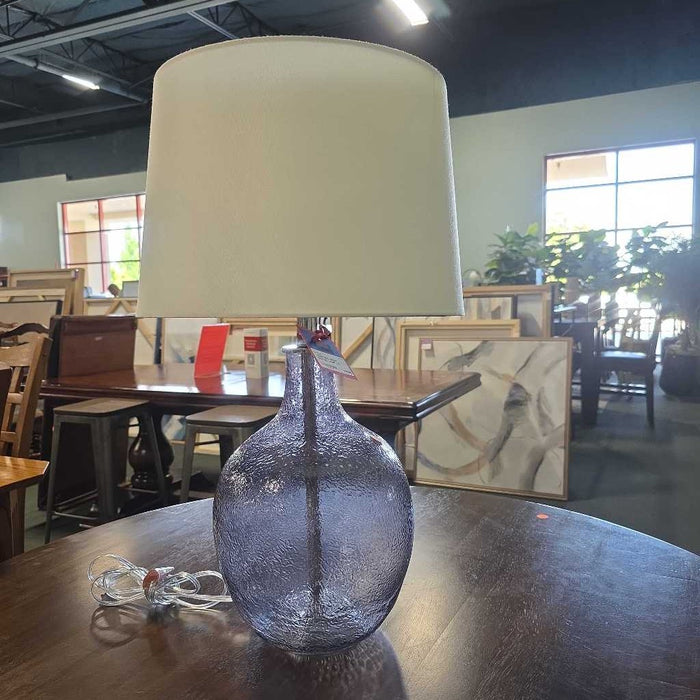 GREY GLASS LAMP LS