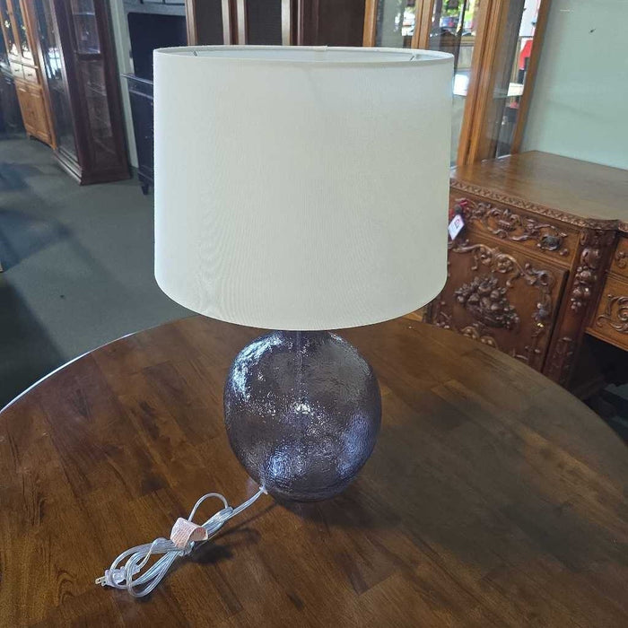 GREY GLASS LAMP LS