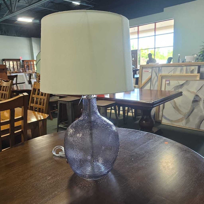 GREY GLASS LAMP LS