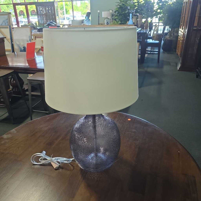 GREY GLASS LAMP LS