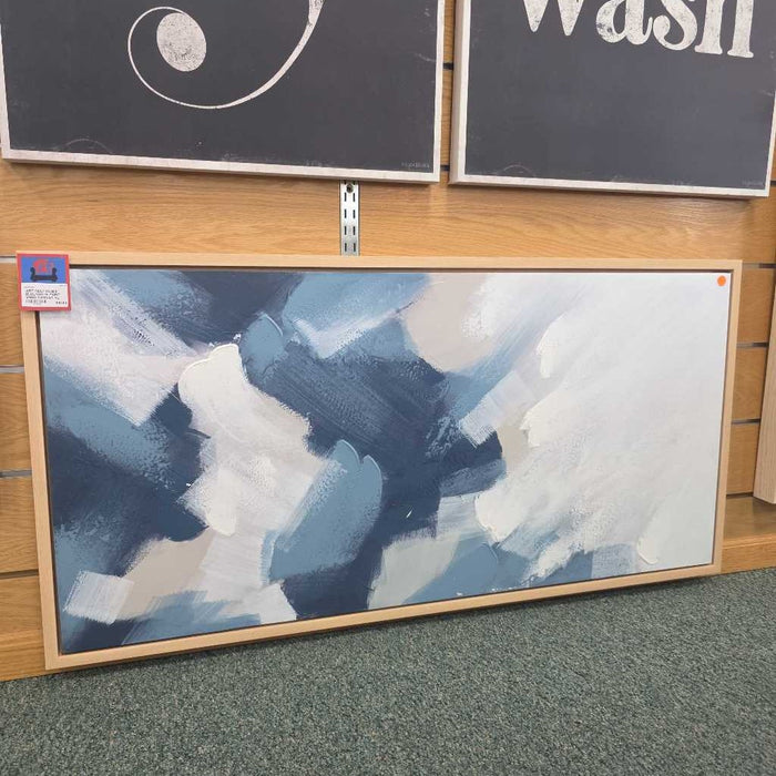 RECTANGLE BLUE/WHITE PAINT SMUG CANVAS KL