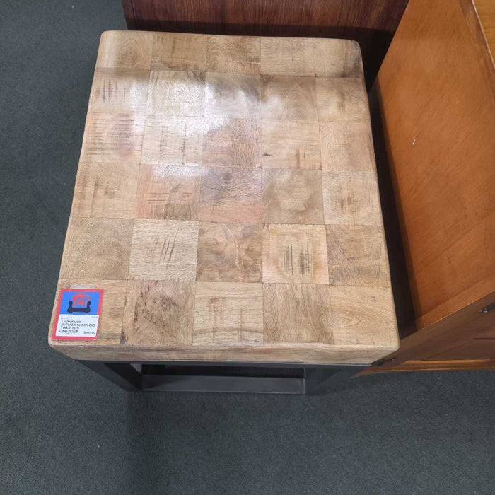 BUTCHER BLOCK END TABLE BBM