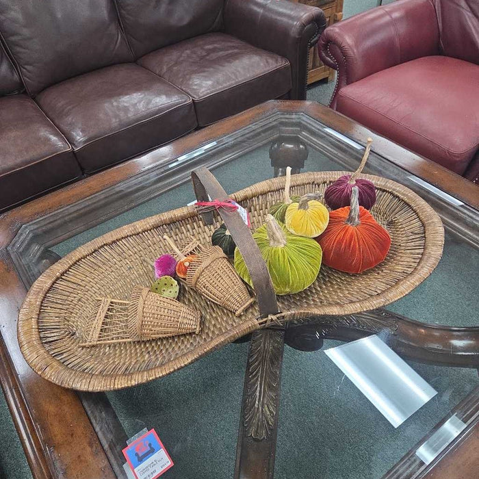 BASKET WITH PUMKIN CORNOCOPIA LS