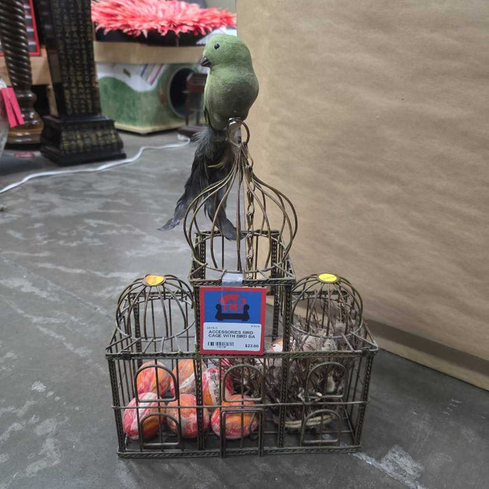BIRD CAGE WITH BIRD BA