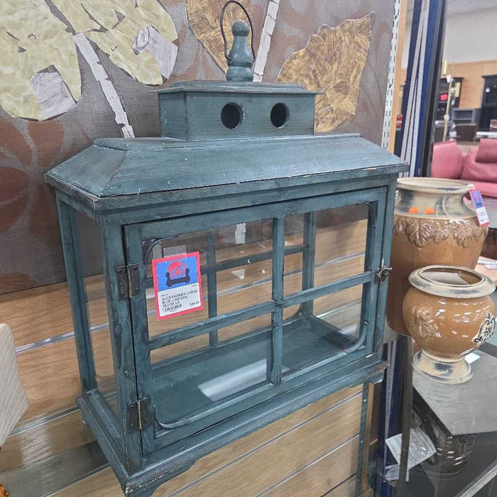 LARGE BLUE LANTERN DECOR LS