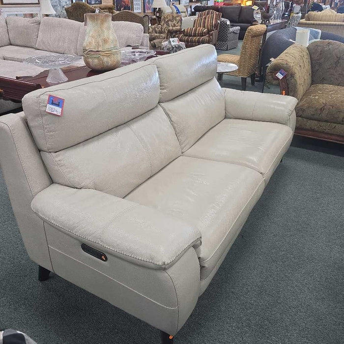 LEATHER SOFA POWER RECLINER