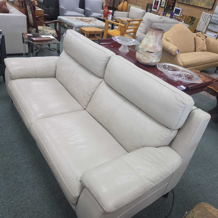 LEATHER SOFA POWER RECLINER