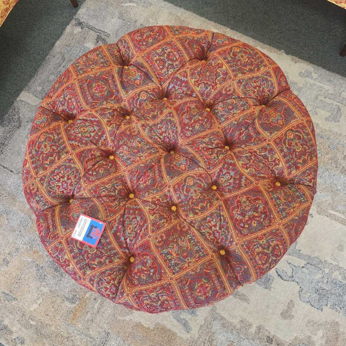 ROUND RED OTTOMAN BAH
