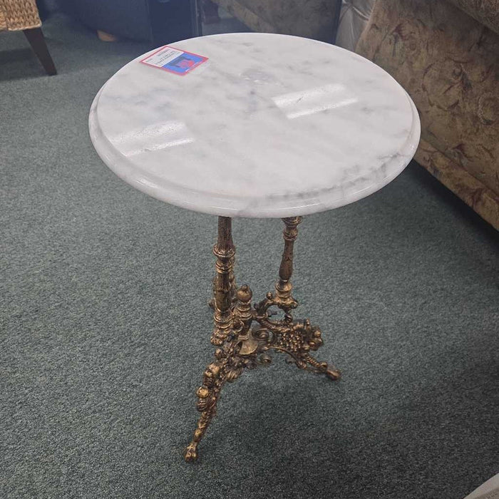 MARBLE END TABLE AT