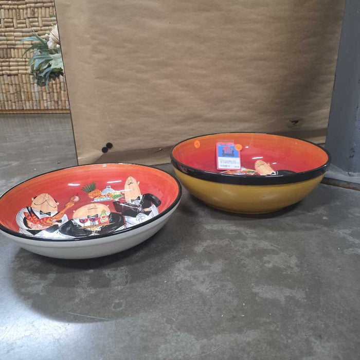SET OF 2 BOWL DECOR LS