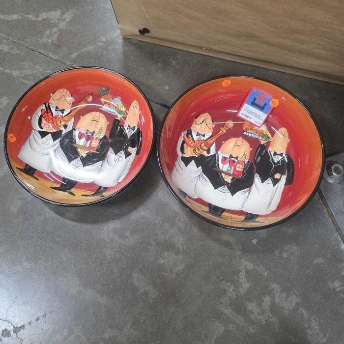 SET OF 2 BOWL DECOR LS