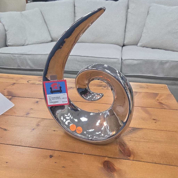 SILVER SCROLL DECOR BA
