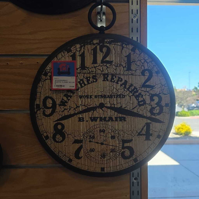 RUSTIC CLOCK DECOR S