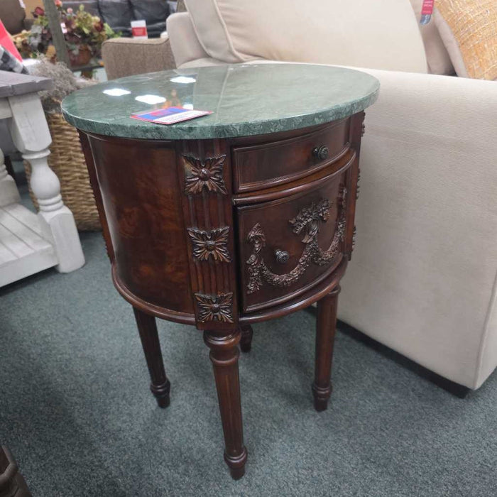 GREEN MARBLE ACCENT TABLE BBM