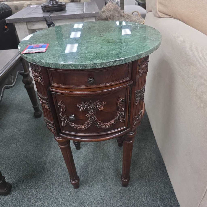 GREEN MARBLE ACCENT TABLE BBM