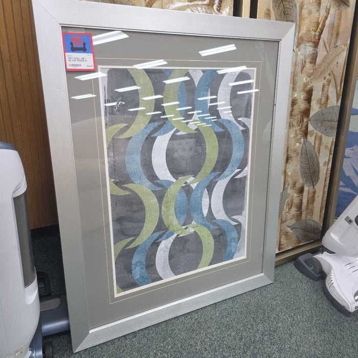 WALL ART SILVER FRAME M