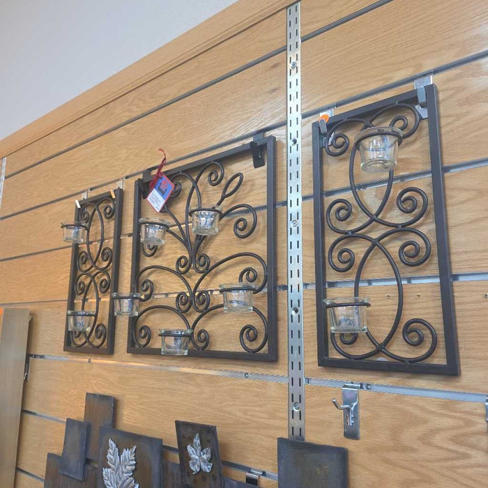 3PC WALL HANGING CANDLE VOTIVE